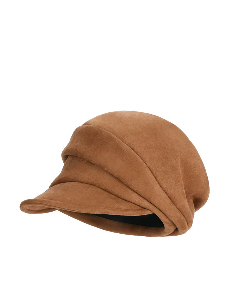 Women Vintage Autumn Genuine Leather Hat
