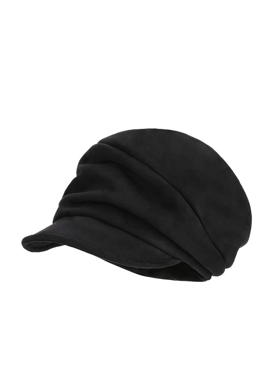 Women Vintage Autumn Genuine Leather Hat