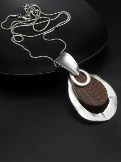 Women Fashion Alloy Wood Necklace