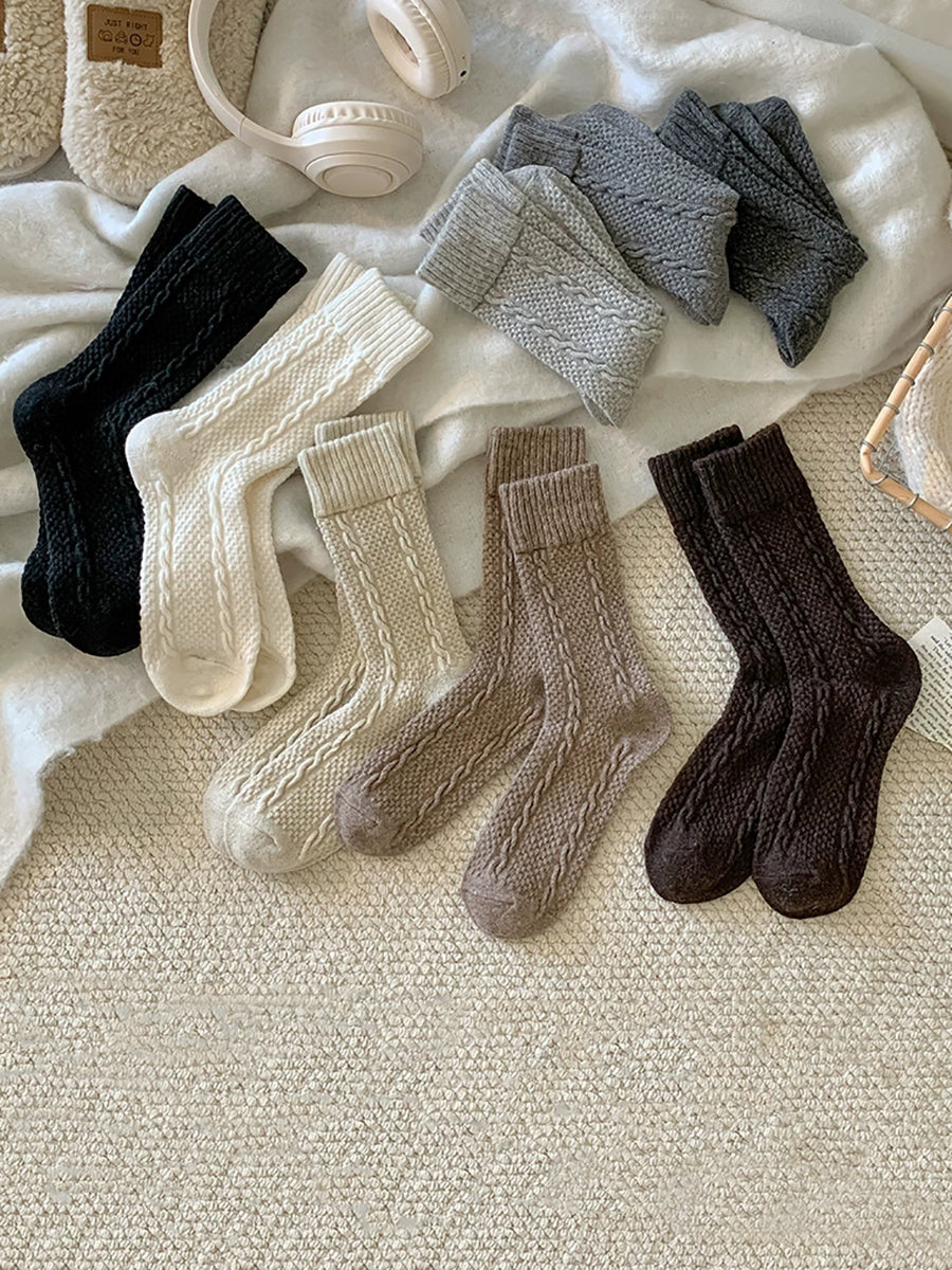 8 Pairs Women Artsy Casual Jacquard Socks