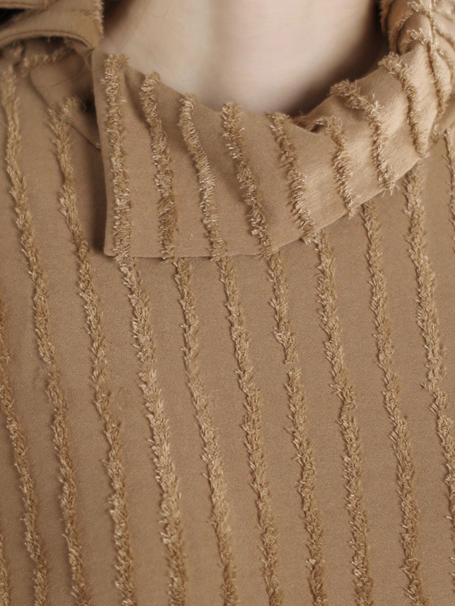 Plus Size Women Autumn Artsy Stripe O-Neck Maxi Dress