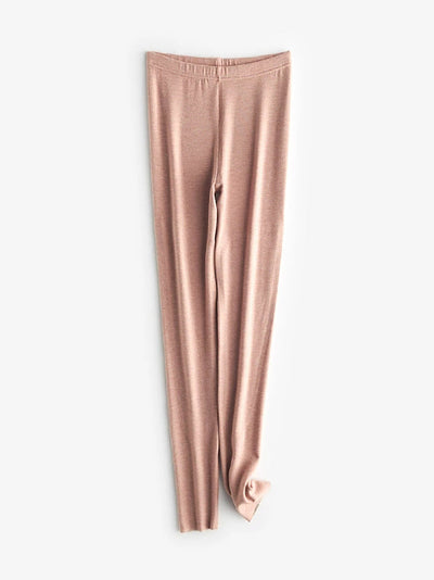 Women Autumn Warm Pure Color High Waist Leggings