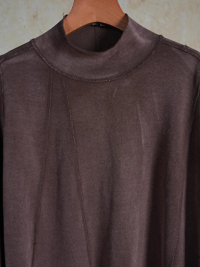 Women Autumn Casual Pure Color Stand Collar Cotton Dress