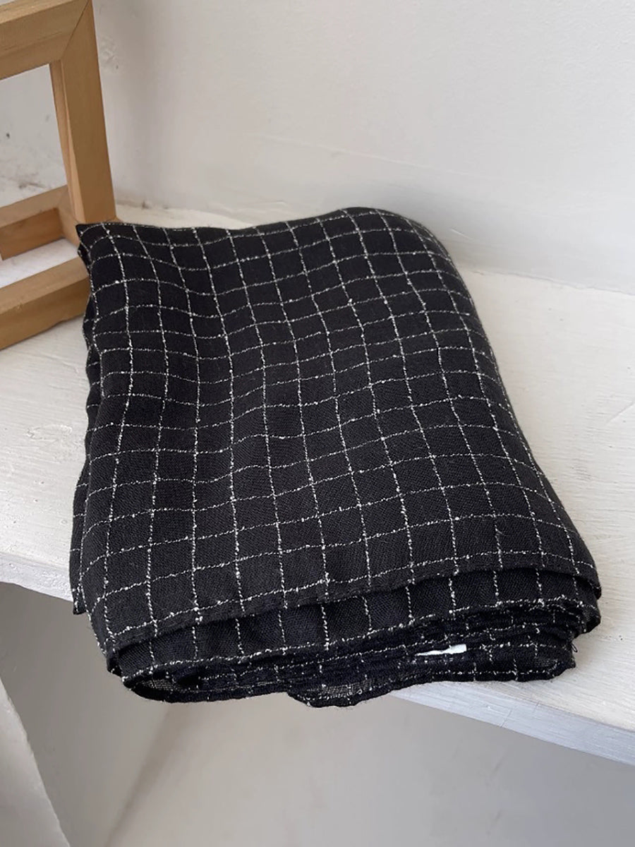 Women Autumn Artsy Plaid Shawl Scarf