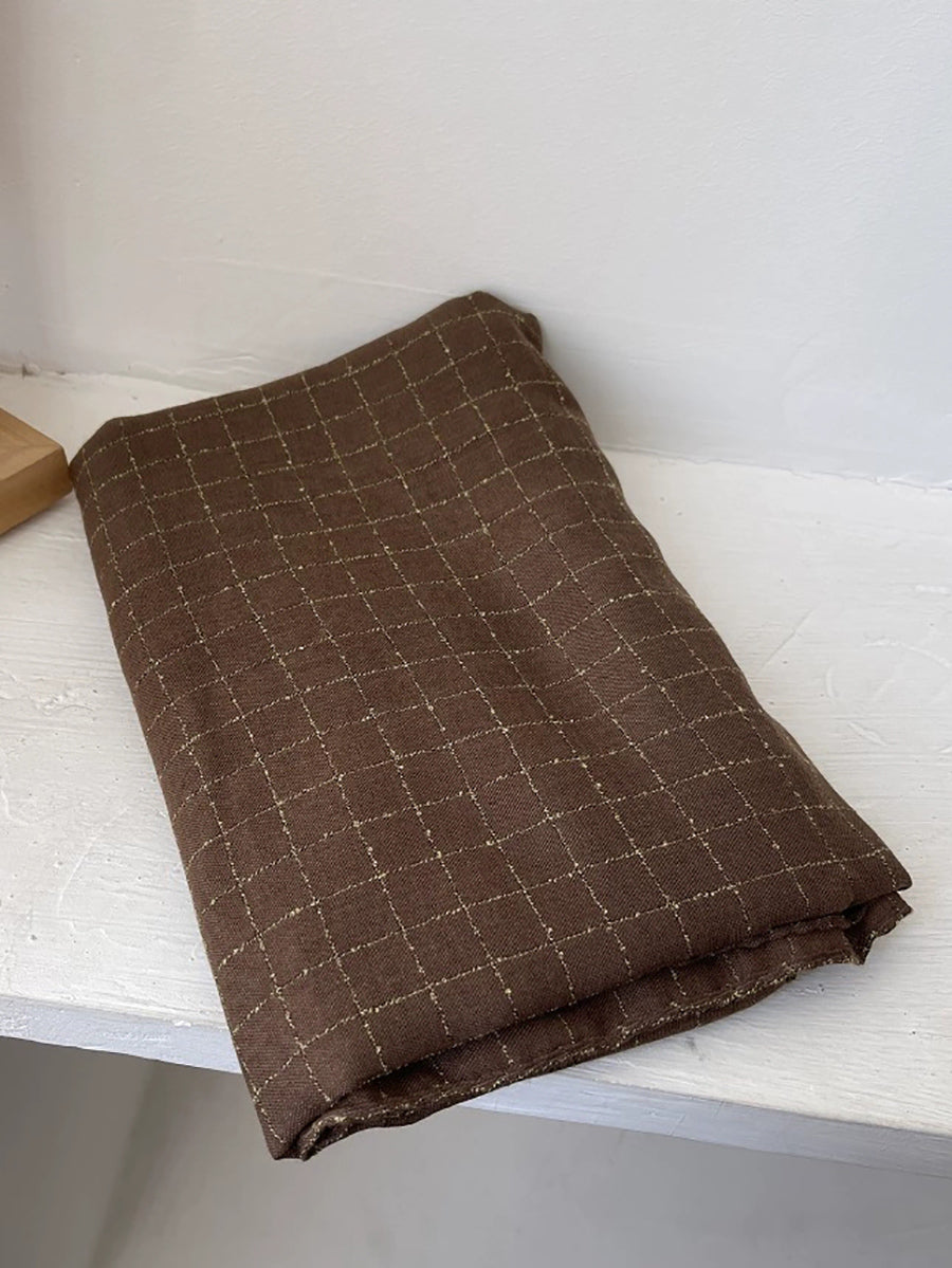 Women Autumn Artsy Plaid Shawl Scarf