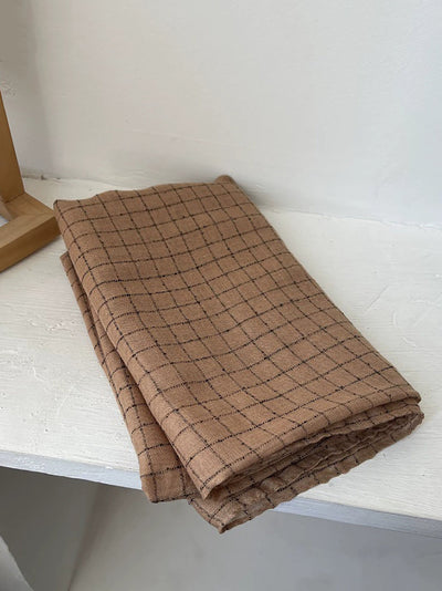 Women Autumn Artsy Plaid Shawl Scarf