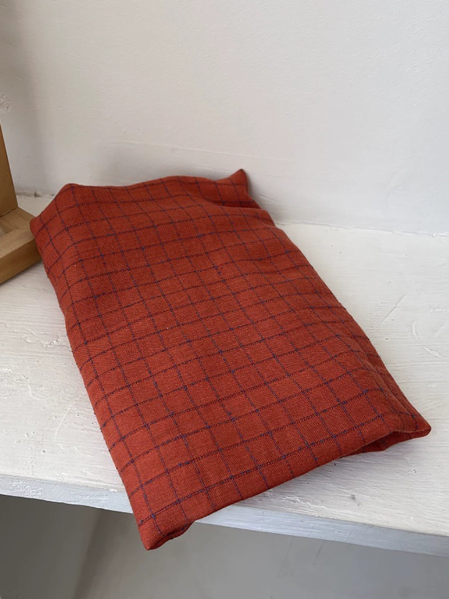 Women Autumn Artsy Plaid Shawl Scarf