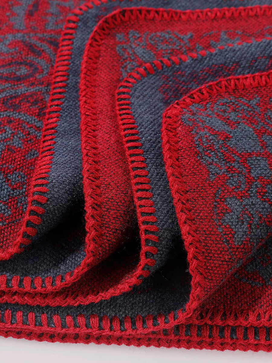 Women Winter Warm Flower Shawl