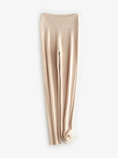 Women Autumn Warm Pure Color High Waist Leggings