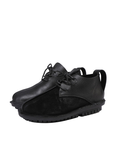 Women Vintage Genuine Leather Strap Flat Shoes