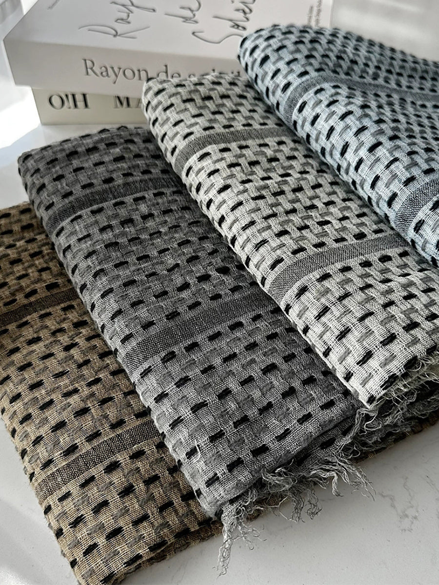 Women Vintage Stripe Tassel Shawl Scarf