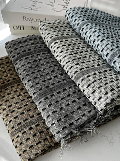 Women Vintage Stripe Tassel Shawl Scarf