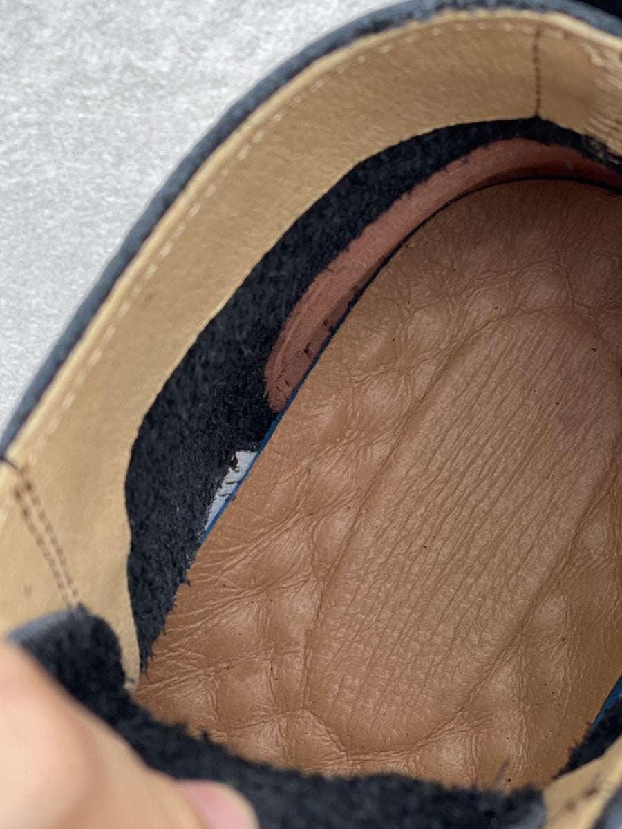 Women Winter Pure Color Genuine Leather Flat Boots