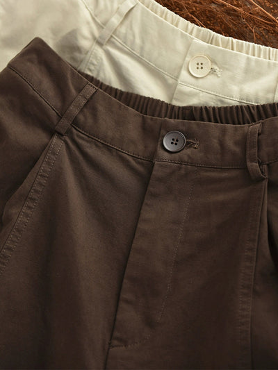 Women Autumn Casual Pure Color 100%Cotton Harem Pants