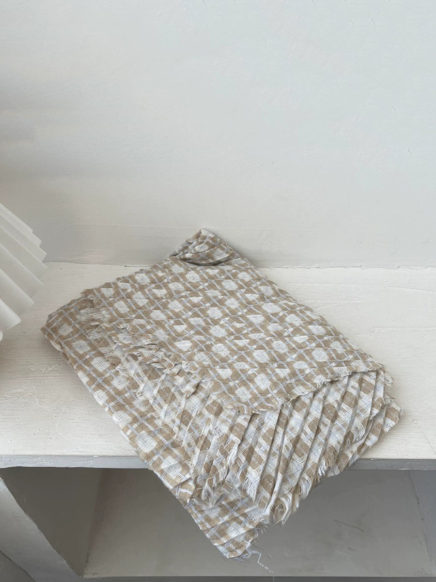 Vintage Autumn Plaid Soft Shawl Scarf