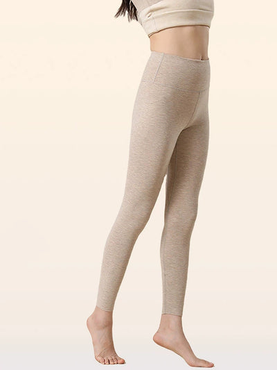 Women Autumn Warm Pure Color High Waist Leggings