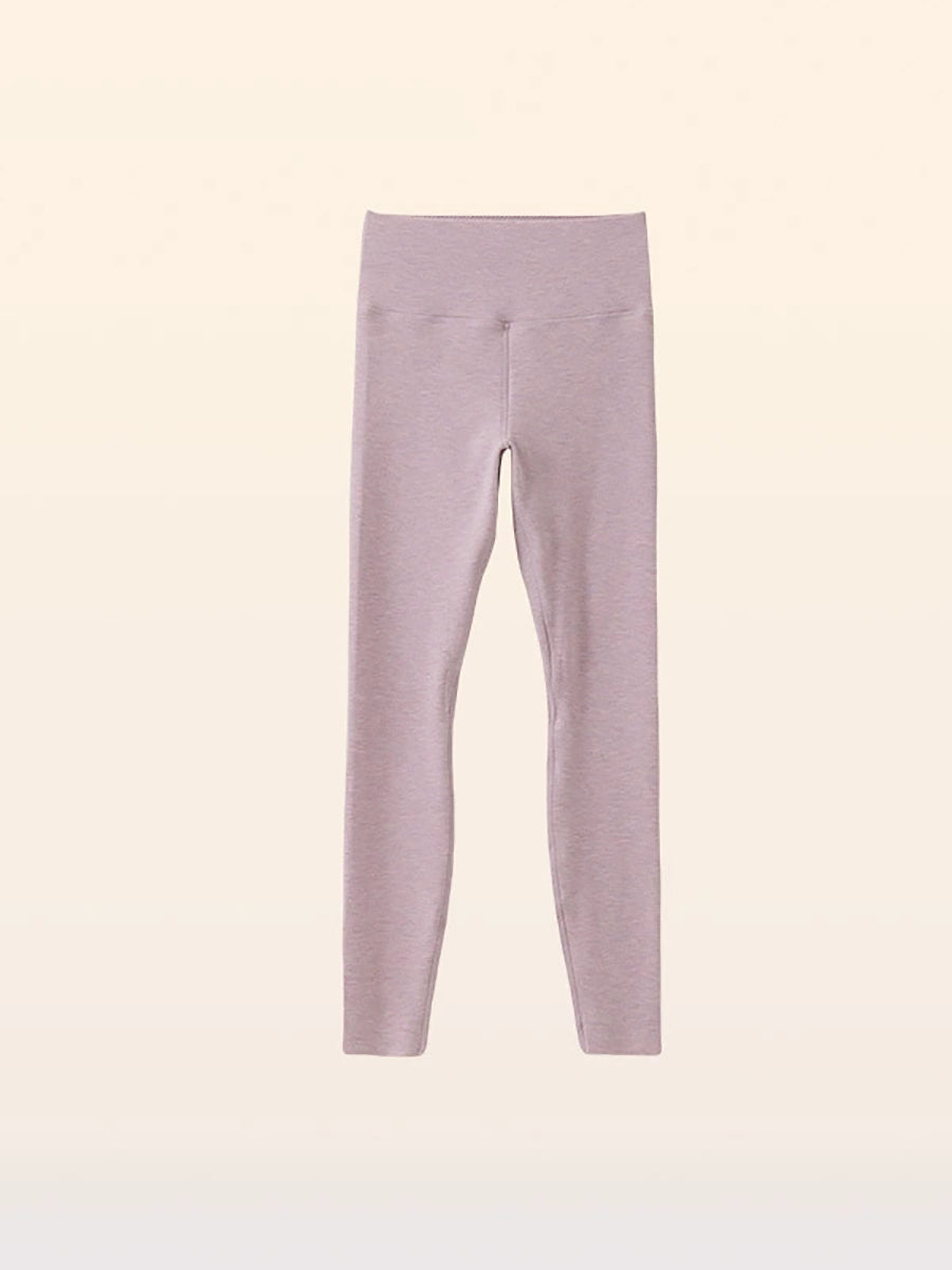 Women Autumn Warm Pure Color High Waist Leggings