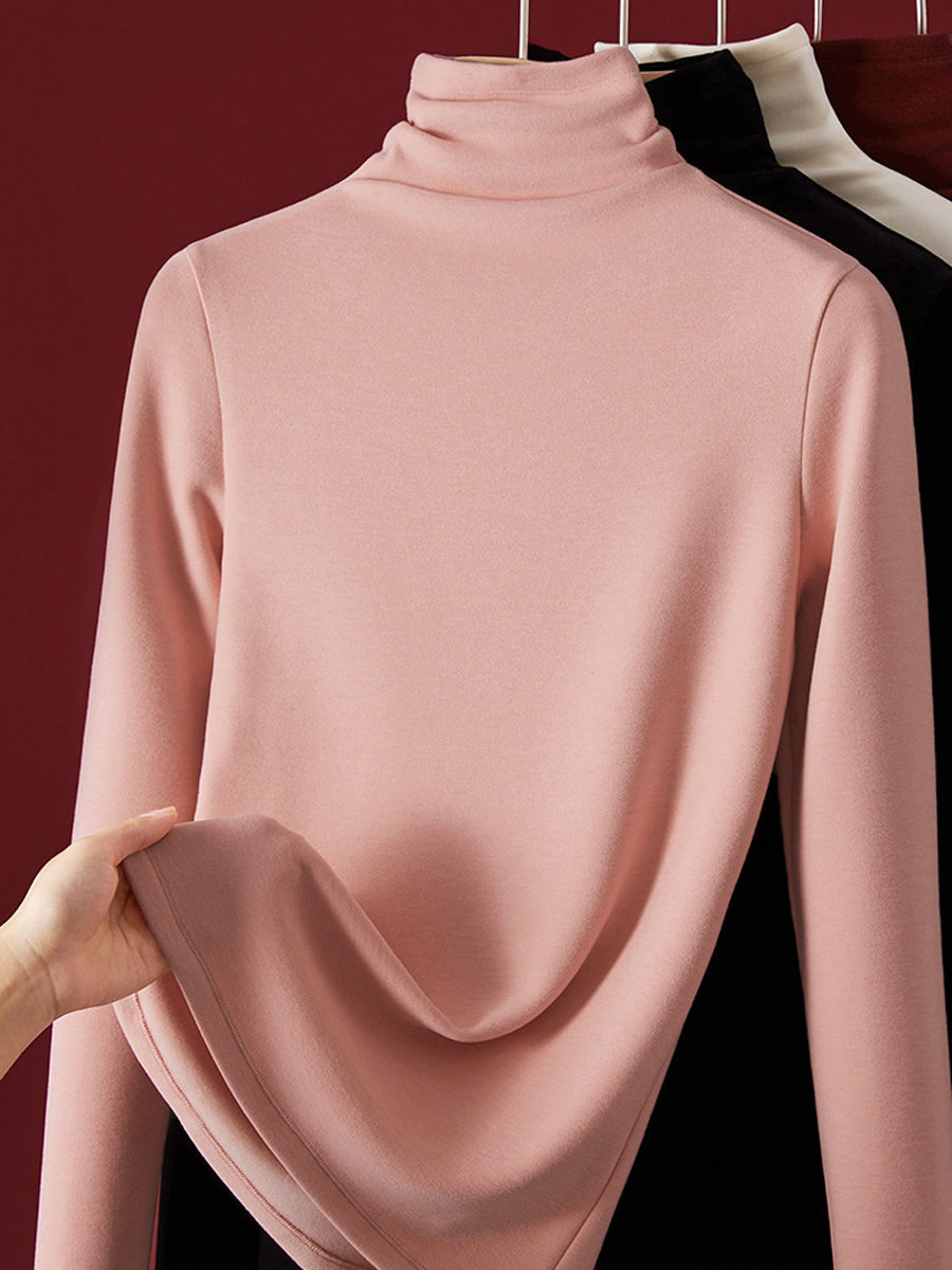 Women Autumn Casual Knitted Turtleneck Sweater