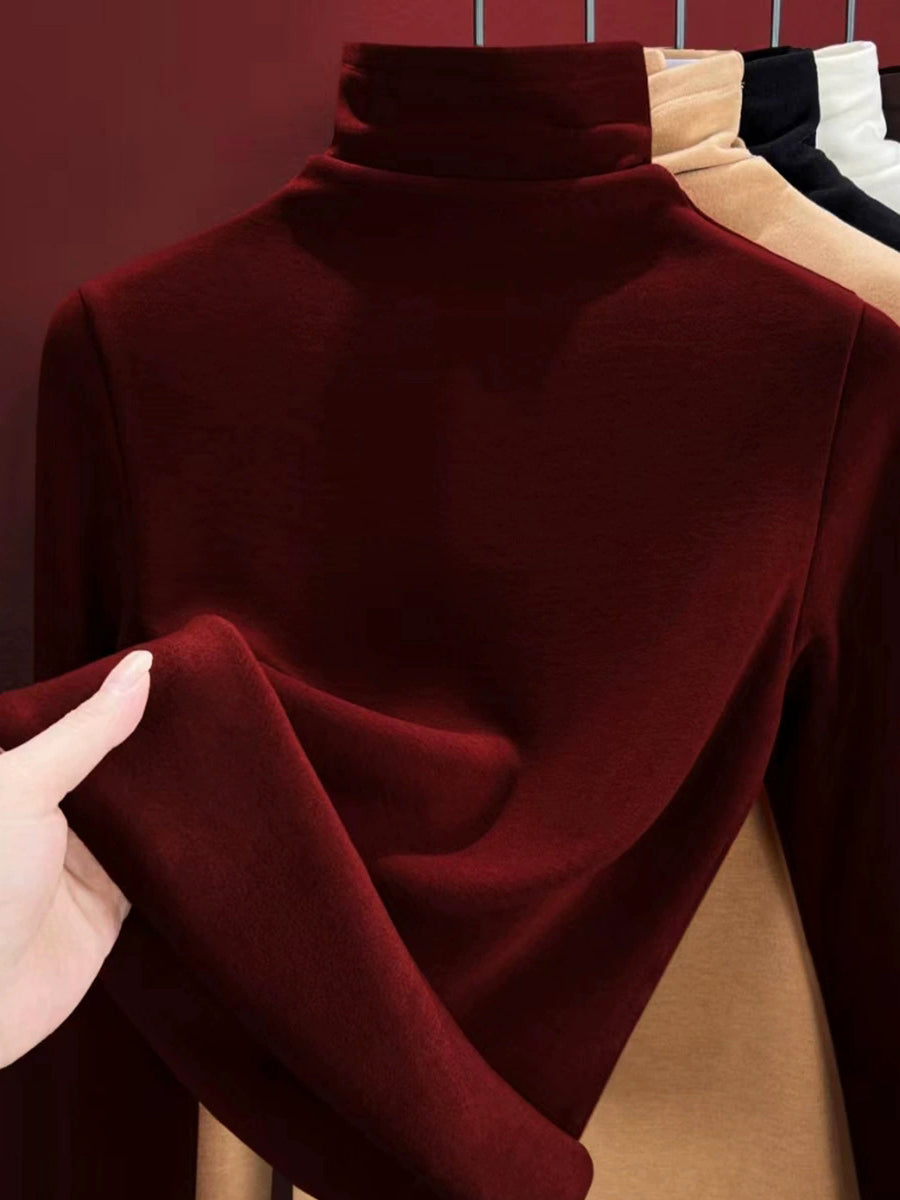 Women Autumn Casual Knitted Turtleneck Sweater