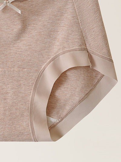 5 Pieces Women High Waist Pure Color Cotton Underwear