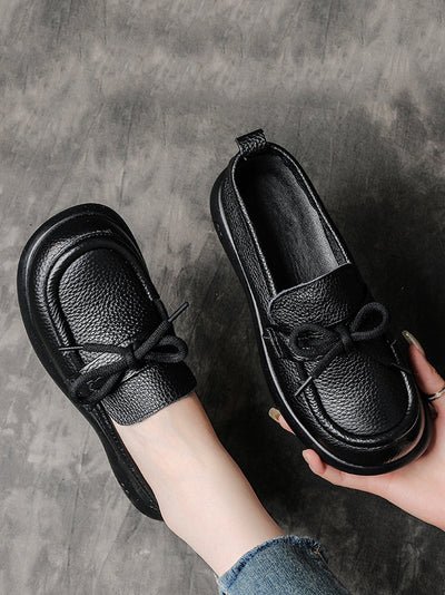 Women Vintage Genuine Leather Soft Flat Shoes