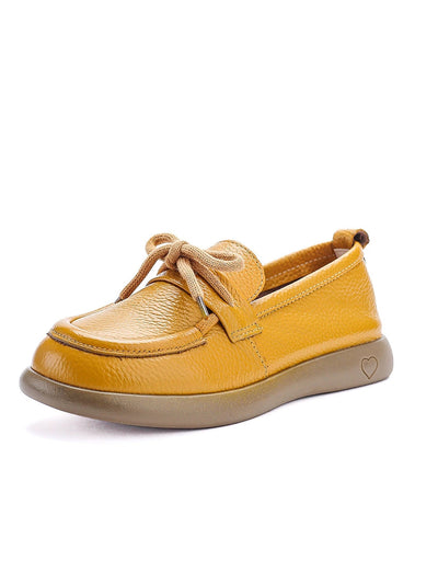 Women Vintage Genuine Leather Soft Flat Shoes