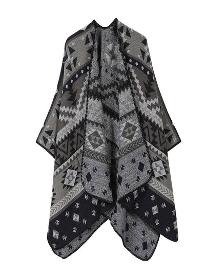 Women Vintage Geometric Warm Travel Shawl