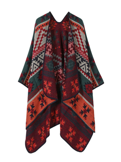 Women Vintage Geometric Warm Travel Shawl