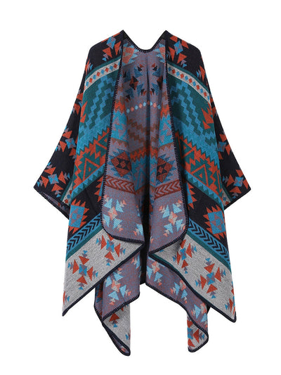 Women Vintage Geometric Warm Travel Shawl