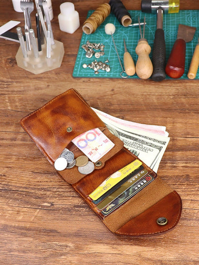 Retro Leather Multifunctional Square Wallet