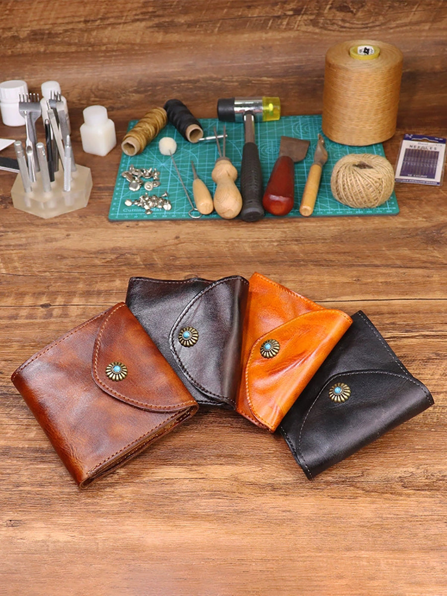 Retro Leather Multifunctional Square Wallet