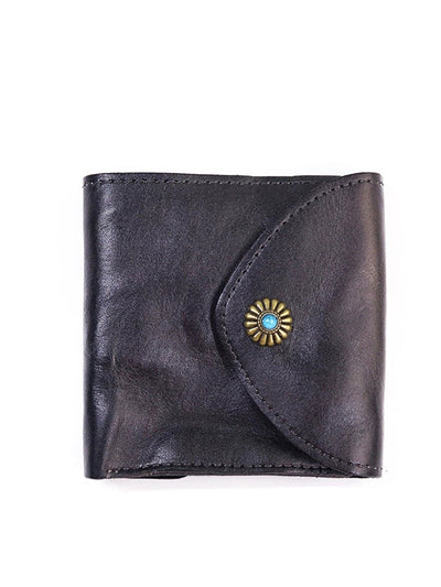 Retro Leather Multifunctional Square Wallet