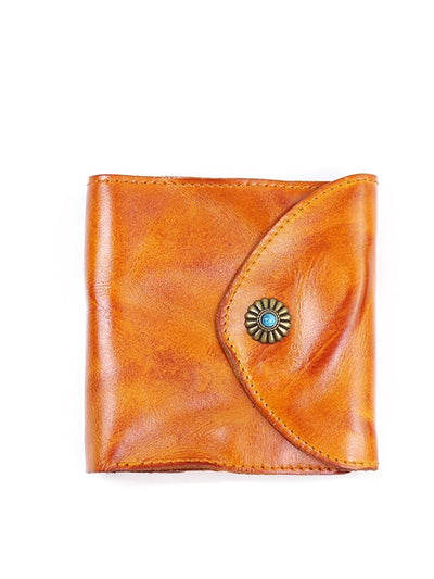 Retro Leather Multifunctional Square Wallet