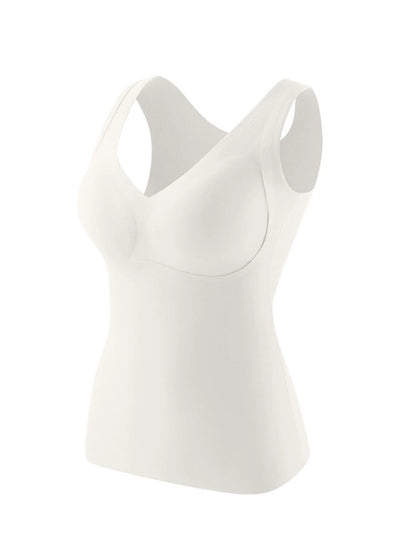 Women Autumn Casual Pure Color V-Neck Base Vest