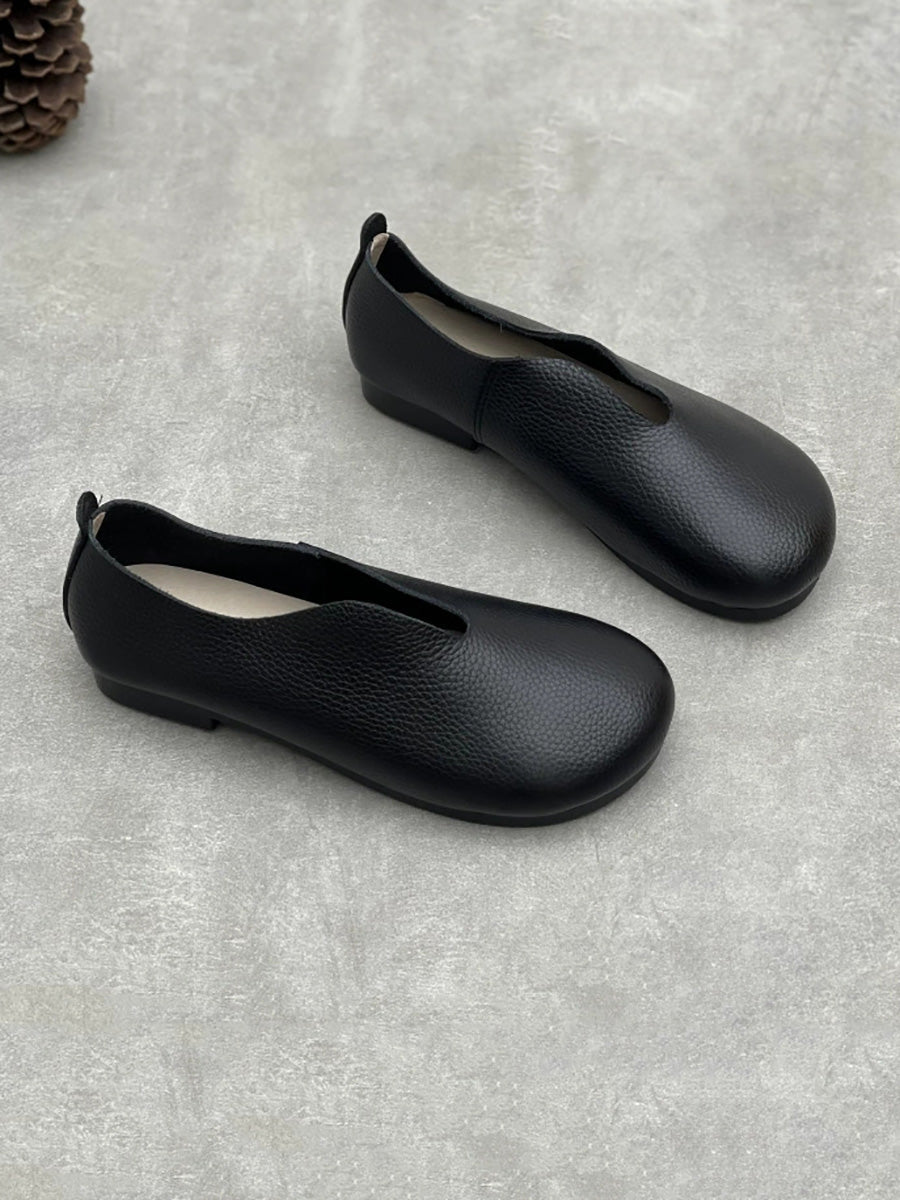Women Casual Soft Leather Low Heel Shoes