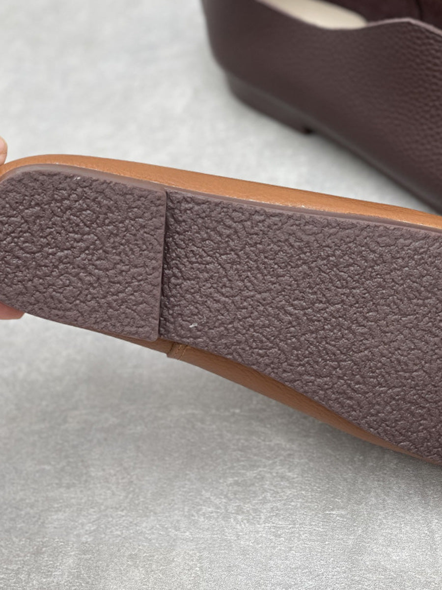 Women Casual Soft Leather Low Heel Shoes