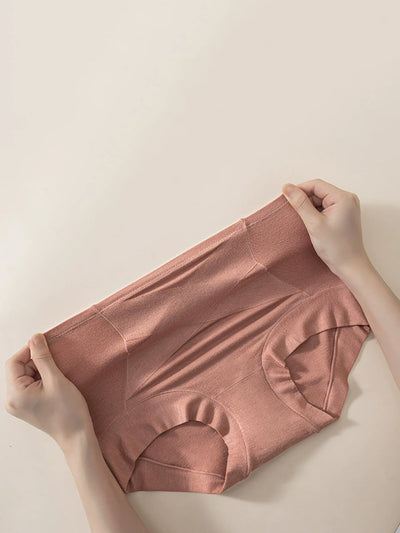 6 Pieces Women Winter Pure Color High Waist Underwear