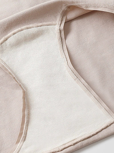 7 Pieces Women Casual Pure Color Hgh Wiast Underwear