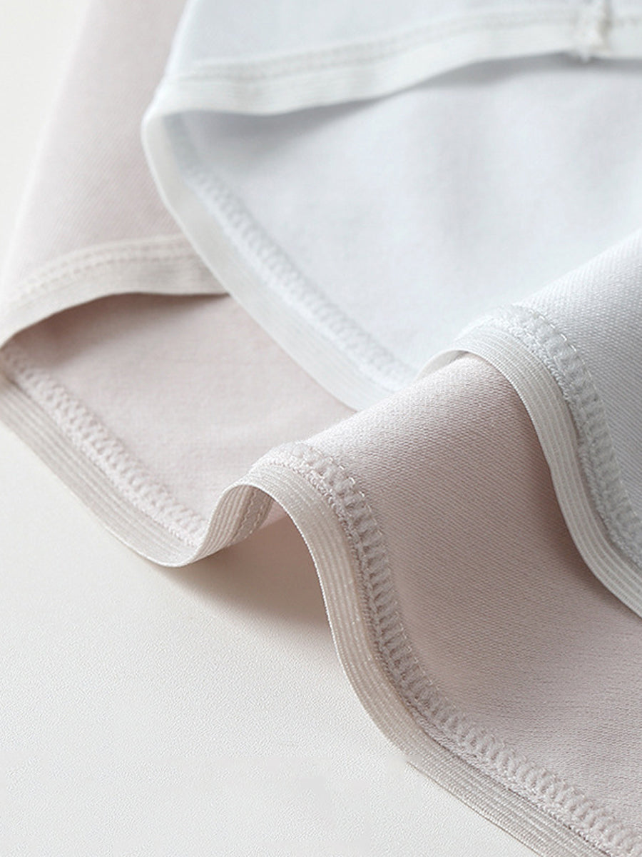 7 Pieces Women Casual Pure Color Hgh Wiast Underwear