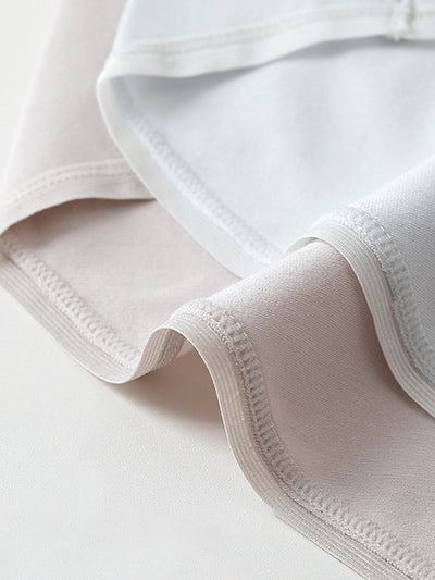 7 Pieces Women Casual Pure Color Hgh Wiast Underwear