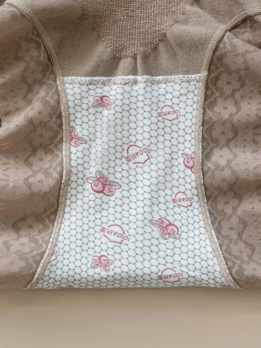 5 Pieces Women Casual High Waist Lace Underwear