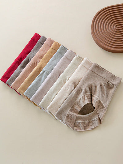 5 Pieces Women Casual High Waist Lace Underwear