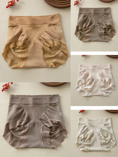 5 Pieces Women Casual High Waist Lace Underwear