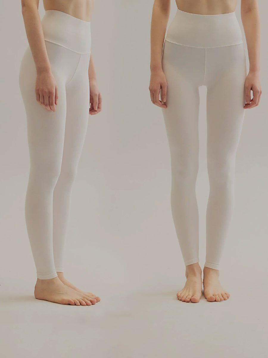 Women Autumn Warm Pure Color High Waist Leggings