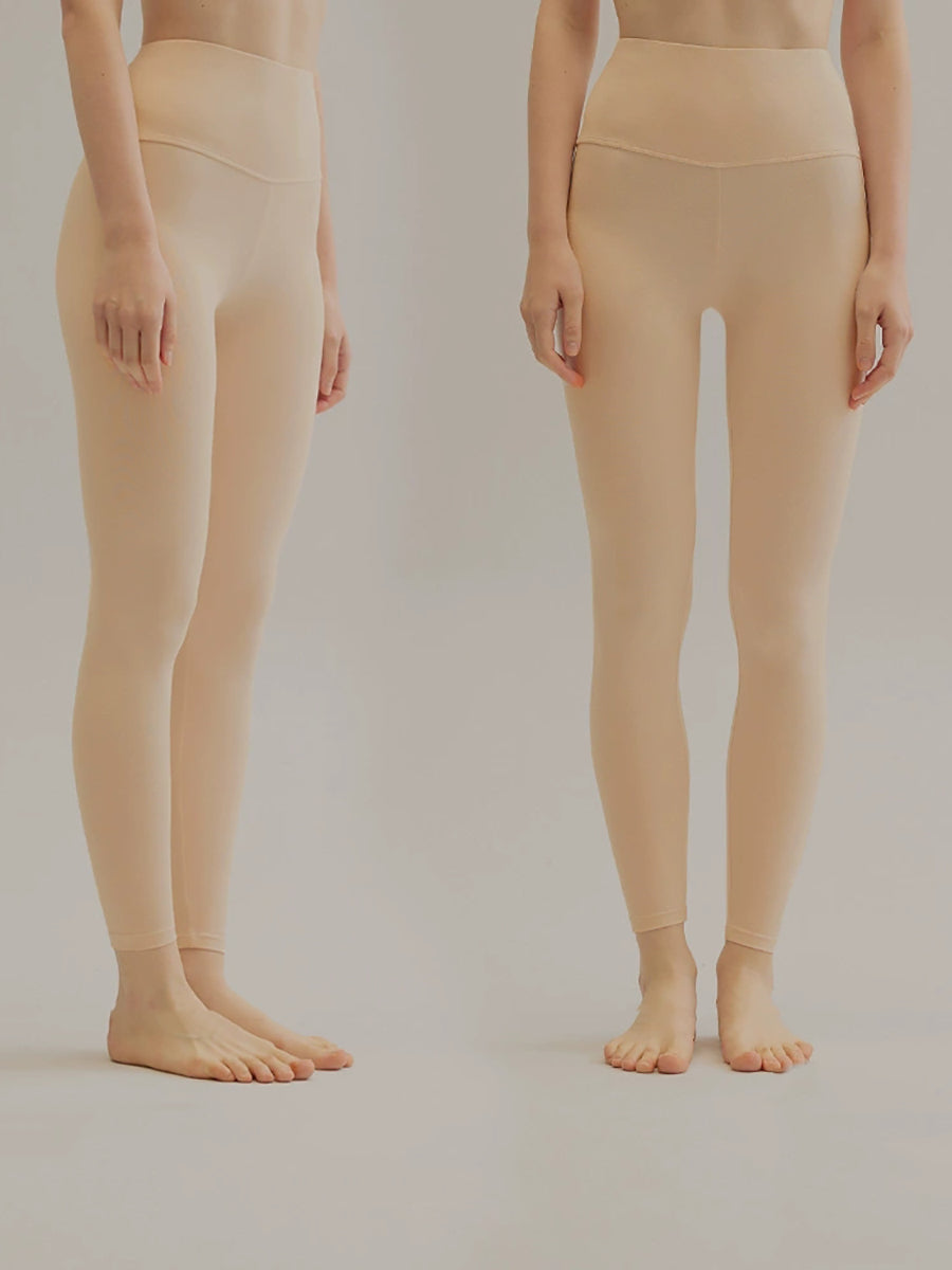 Women Autumn Warm Pure Color High Waist Leggings