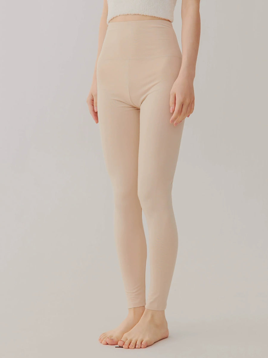 Women Autumn Warm Pure Color High Waist Leggings