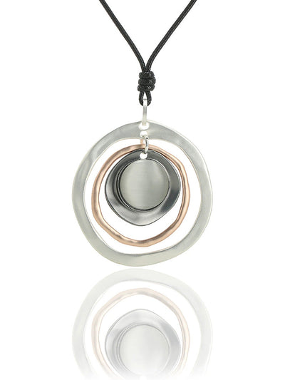 Fashion Matte Alloy Geometric Sweater Necklace