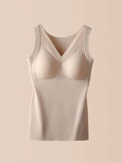 Women Autumn Warm Pure Color V-Neck Base Vest