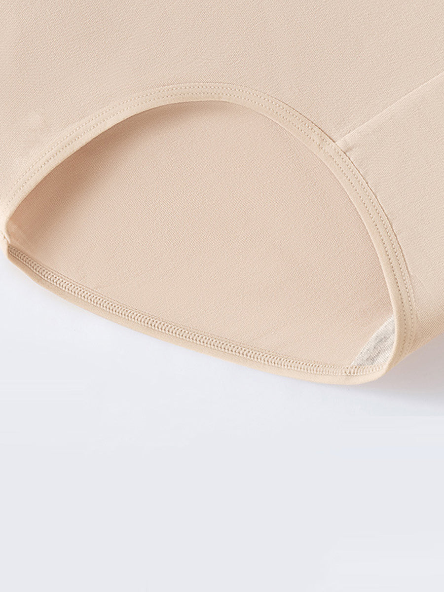 6 Pieces Women Winter Pure Color High Waist Underwear