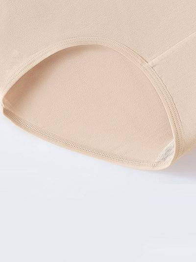 6 Pieces Women Winter Pure Color High Waist Underwear